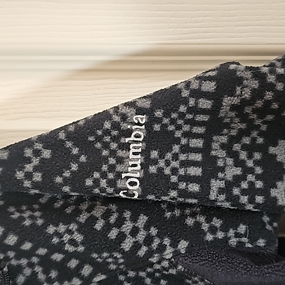 Columbia Quarter Zip Pullover Black Gray Fleece Size XS - Picture 3 of 7